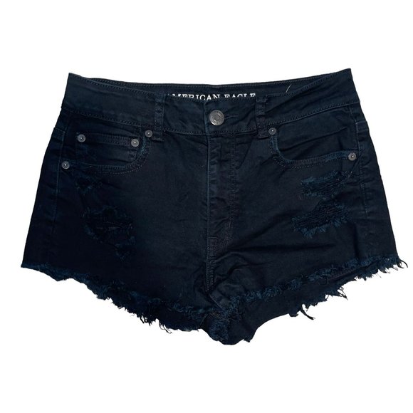 American Eagle Distressed Womens Shorts 6 HiRise Festival Shortie Booty Bootie - Picture 1 of 7